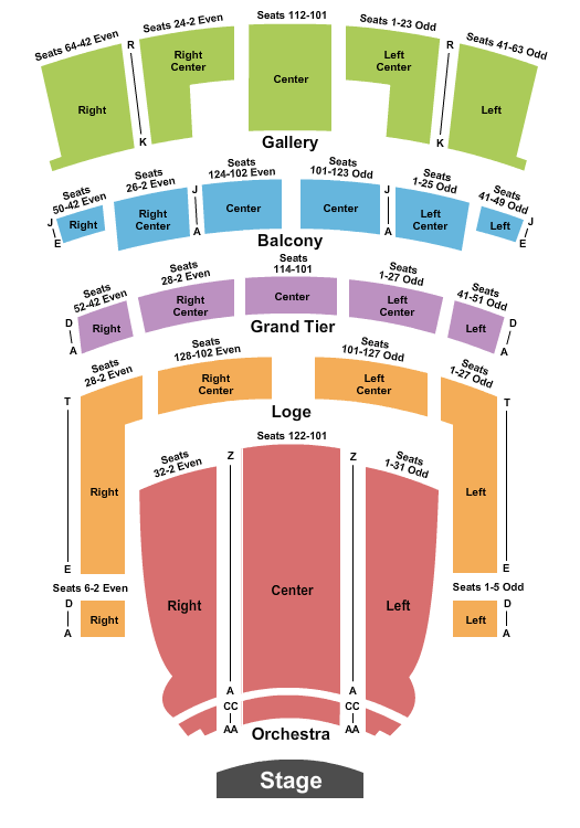 Orpheum Theatre MJ Seating Chart